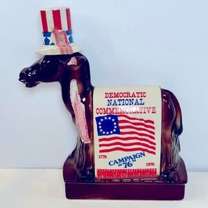 Vintage Ezra Brooks Bottle Decanter from 1976 Democratic Convention
